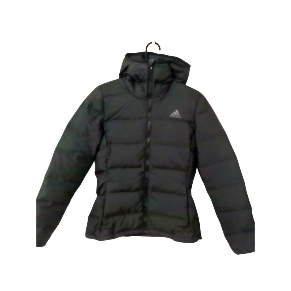 Adidas Helionic Hooded Down Jacket - Black Women … - image 2